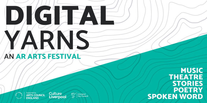 A Poster reading 'Digital Yarns an AR arts festival'